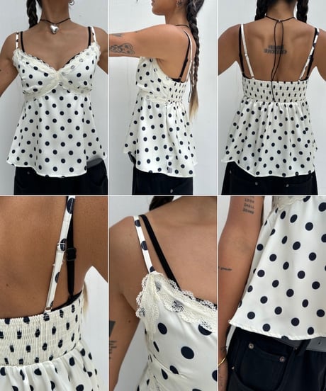 flare cami tops「dot」#00365