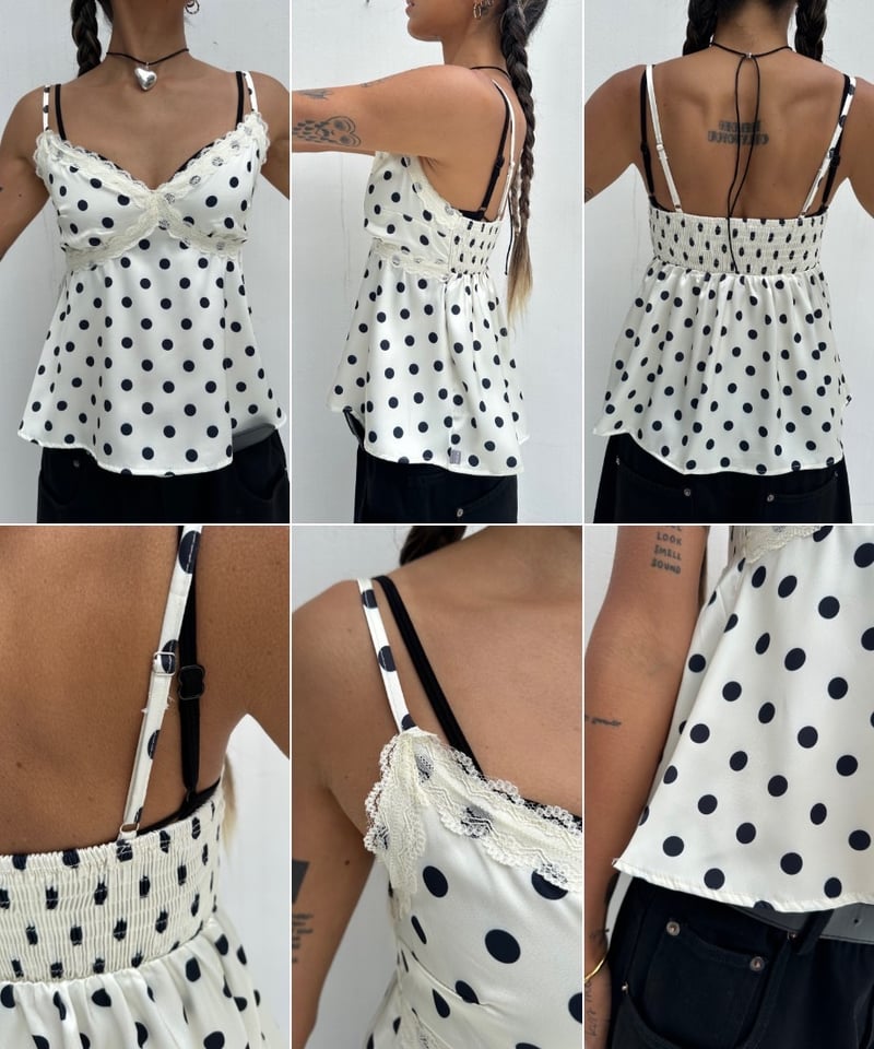 flare cami tops「dot」#00365 | tablethotel-sūdo