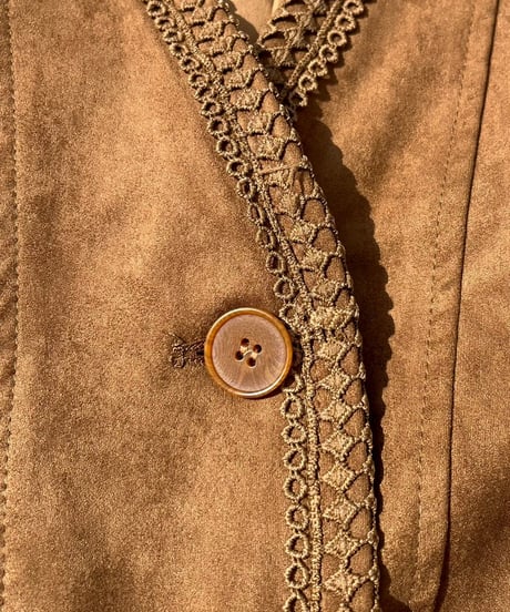 fake leather vest「trim」#993659