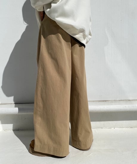 tuck wide pt 「belt waist」#6079