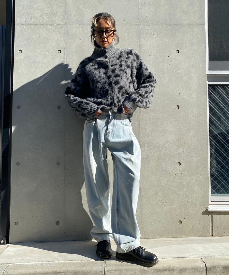 LEONARD アセテート カーディガン フック 肩パッド LEONARD