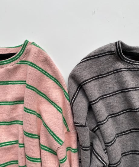 oversized knit「soft borders」#61798510
