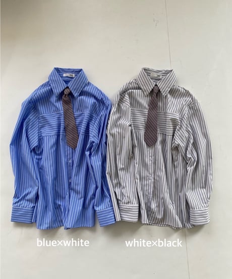stripe shirt「with tie」#3675512