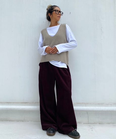 wide leg pt「corduroy」#6878