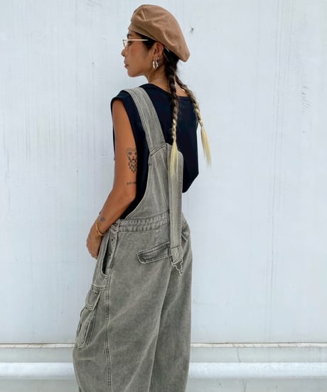 pigment overall「washed」#8209