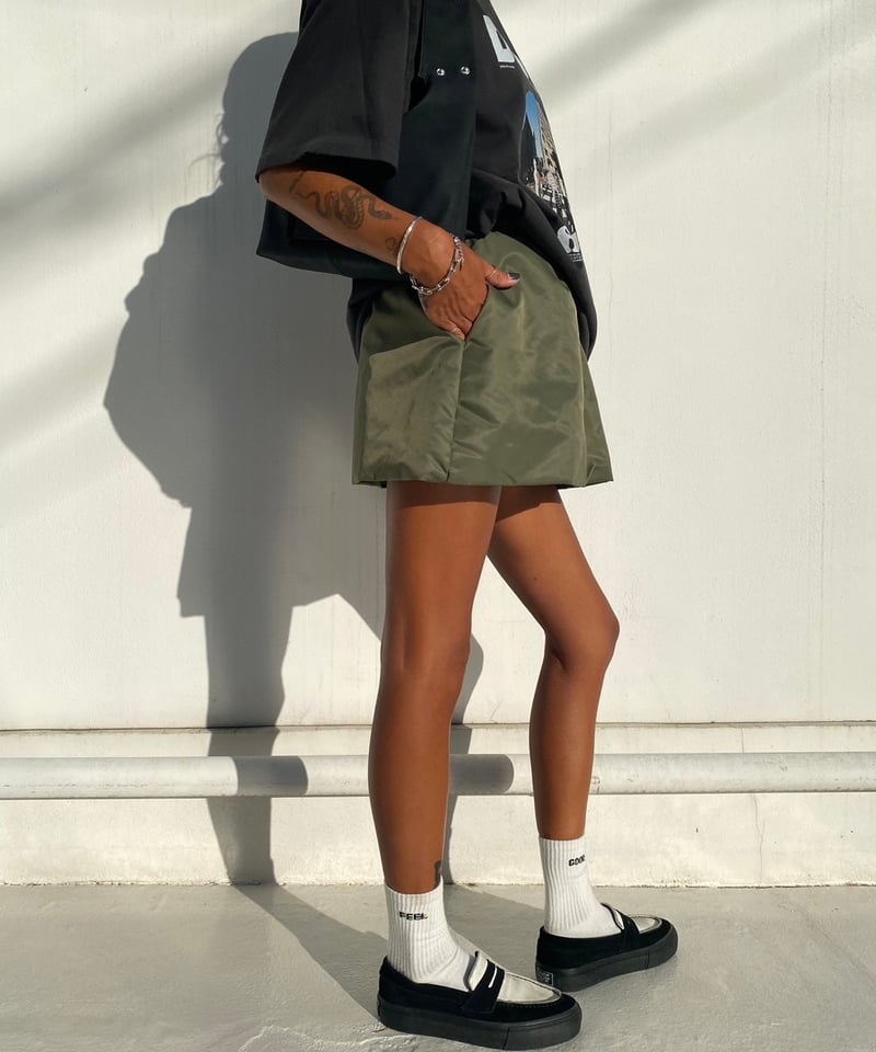 7,900→¥4,800】nylon mini skirt「MA-1 detail」#80