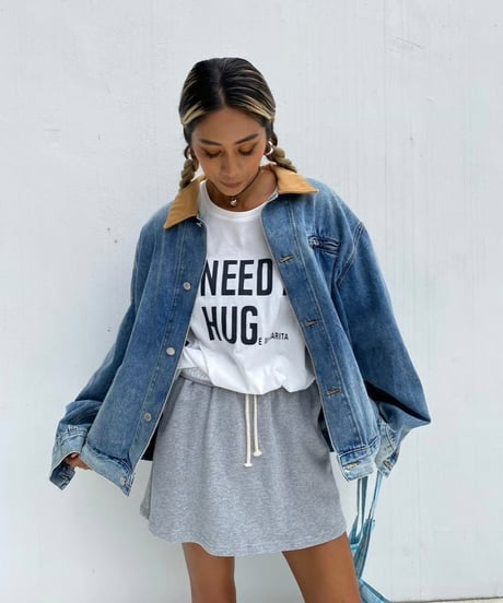 wide tee「HUG」#3271