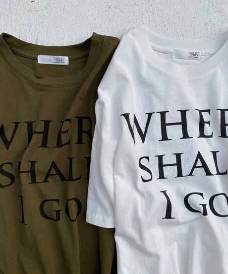 【¥5,800→¥5,600】logo wide tee「where」#6168