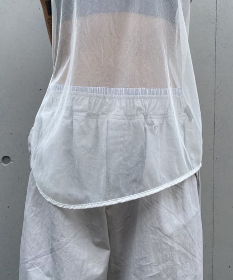 mesh tank top「hem slant」#63459-1