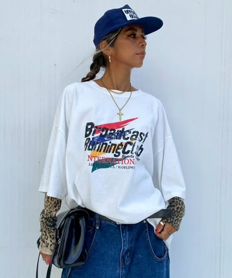 oversized T「running club」#203259