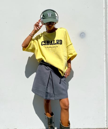 box lame sk「pleats」（ベルト付）#25079