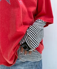 不動の人気No2！layered t「border」#022264