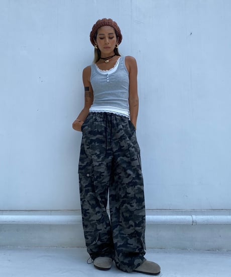 lace tank「button」#68137