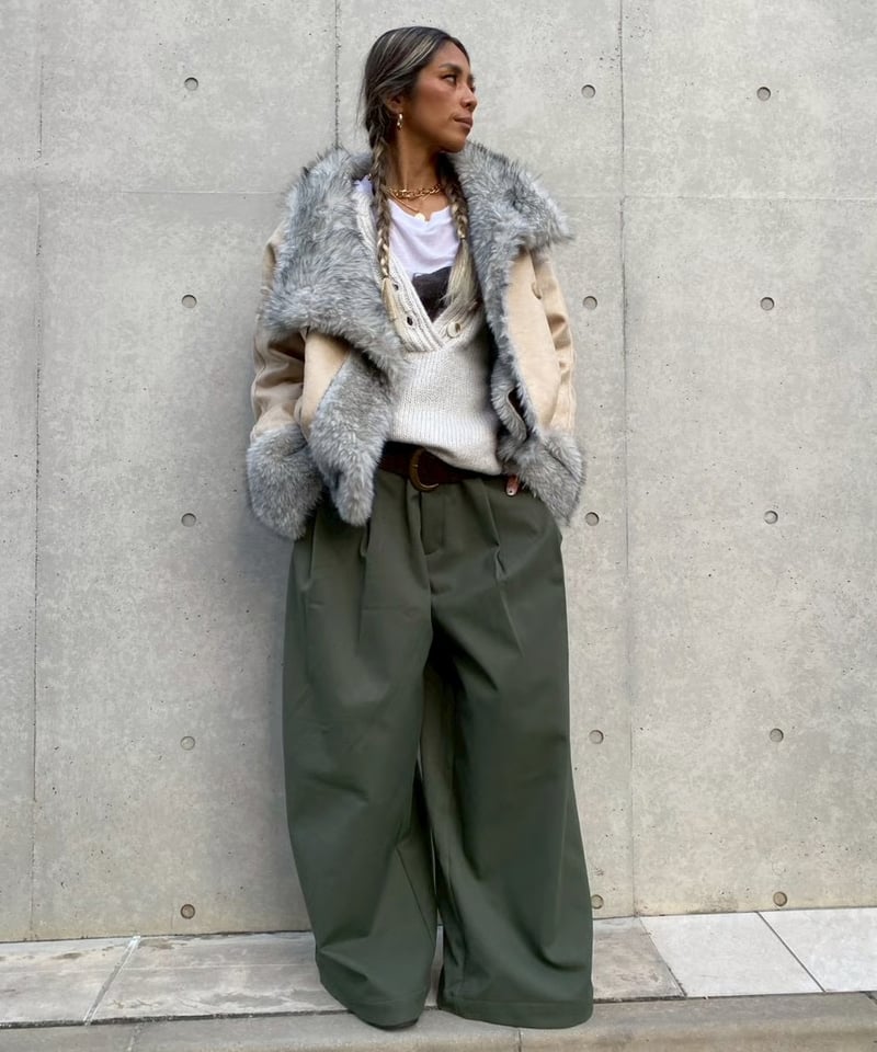2way coat「fur leather」（リバーシブル）#251063511 | tabl