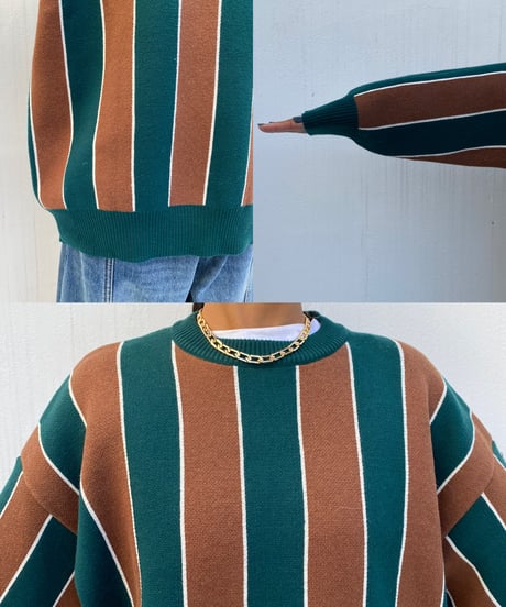 stripe knit「soccer」#66357