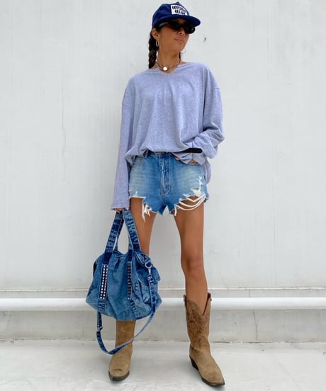 2way denim bag「studs」#1063