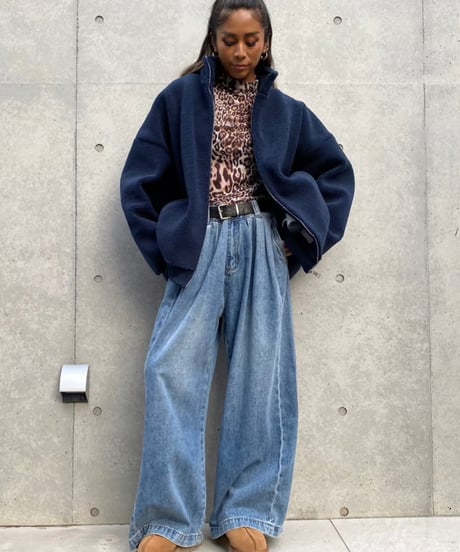 stand neck blouson「boa」#22616