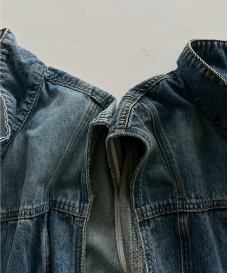 denim gilet「stand neck」#679964