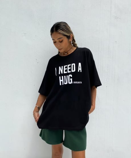 wide tee「HUG」#3271