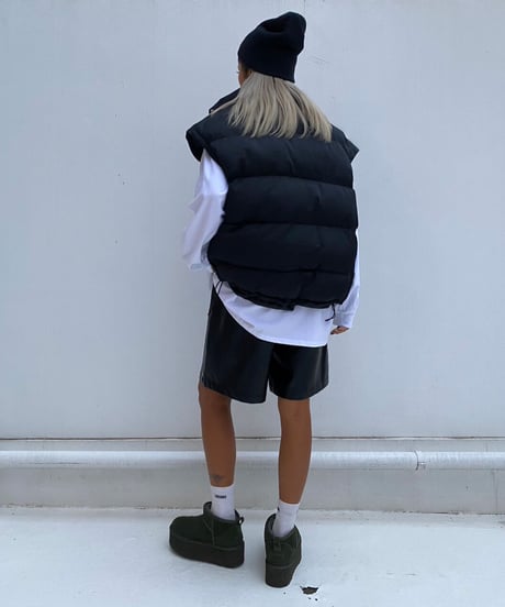 puffer vest「stand neck」#7005