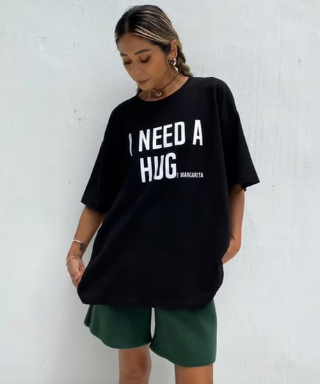 wide tee「HUG」#3271