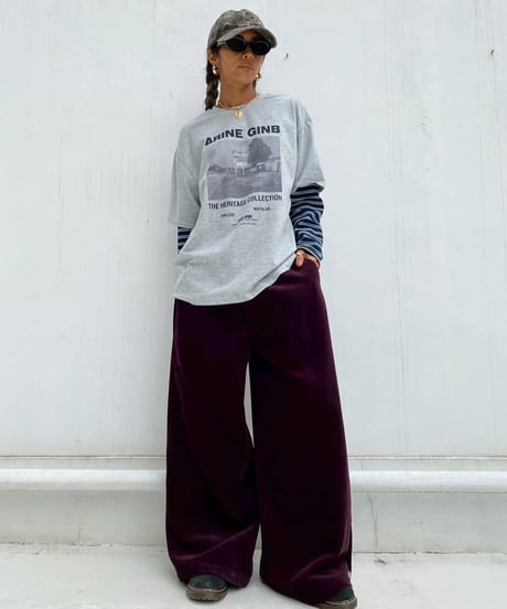 wide leg pt「corduroy」#6878