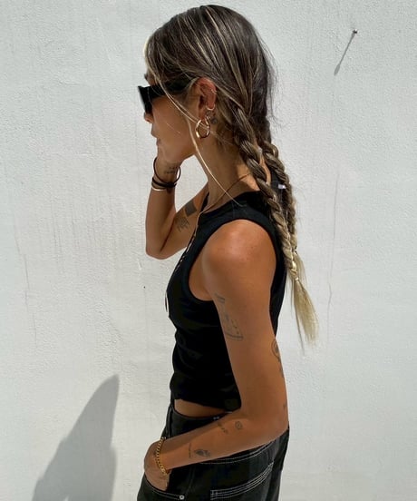 rib tank top「STAY FOCUSED」#256358