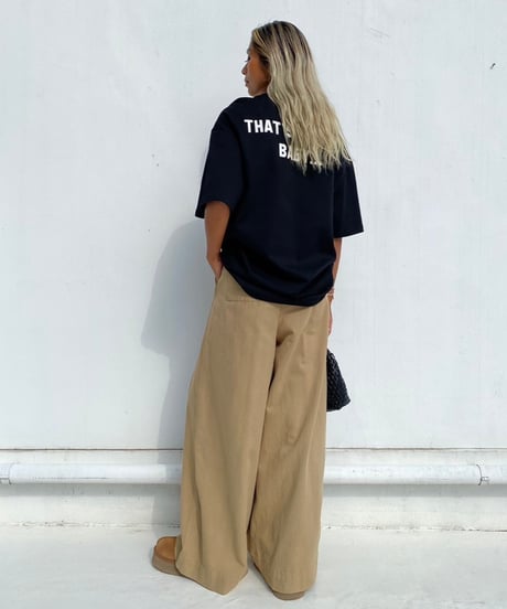 tuck wide pt 「belt waist」#6079