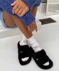 w belts sandal「comfort fur」#119-1