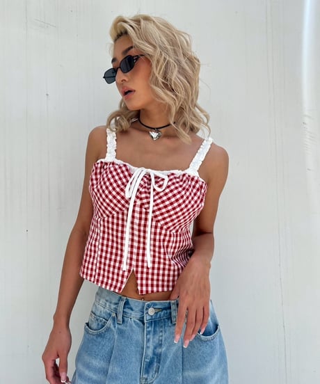gingham camisole「diner」#2859