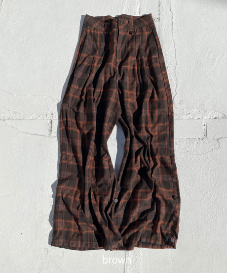 2way loose check pt「brick」#1630