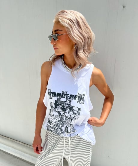 drop armhole tank「WONDERFUL」#11889
