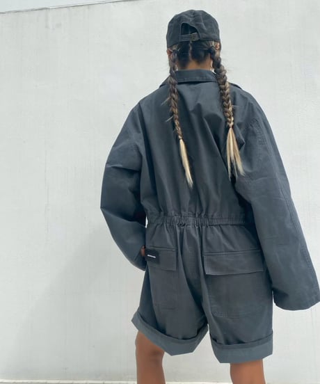 short jumpsuit「flap pocket」#523563