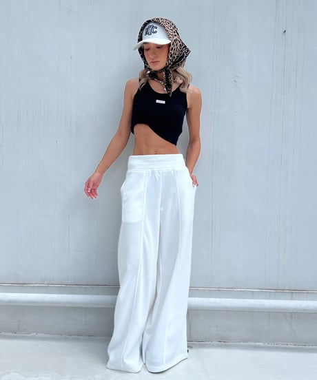 rib cropped tank「tag」#111