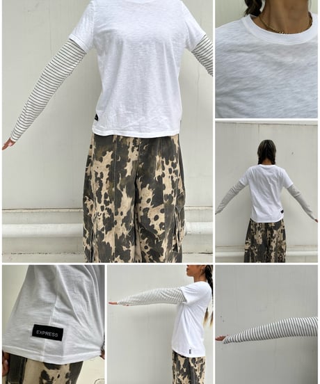 【¥6,600→¥5,000】layered lonT「border」#616026601