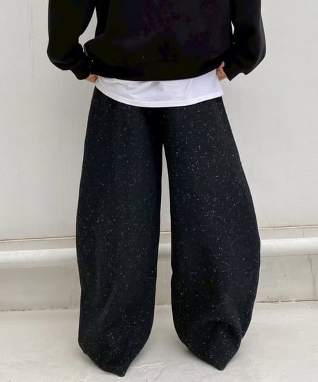 oversized pt「tweed barrel」#951359（ベルト付き）