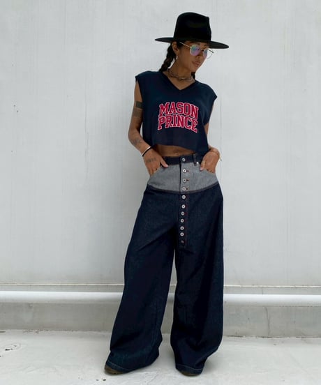 wide denim pt「design waist」#2635364