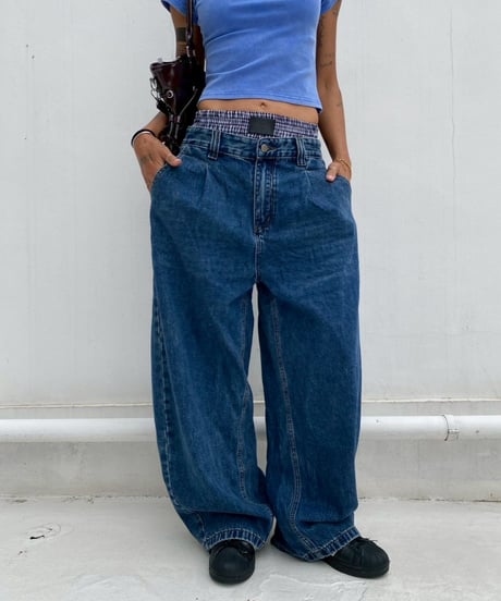 wide denim pt「layered」#7106164