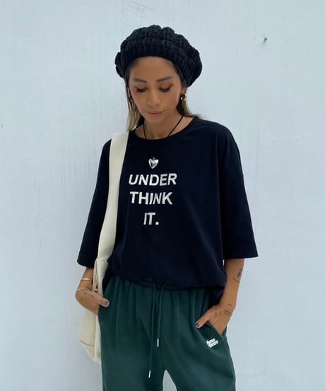 wide tee「UNDER THINK IT.」#5703