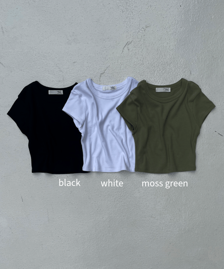 cropped rib tee「mini」#32051-1