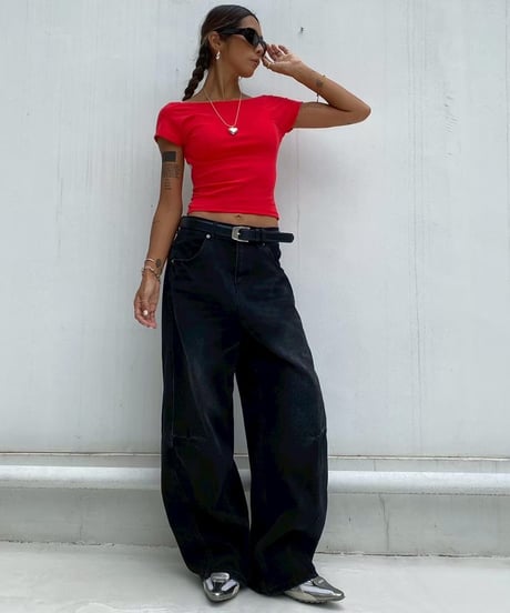 denim pt「balloon barrel」#25046