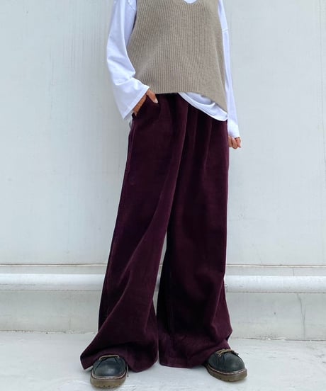 wide leg pt「corduroy」#6878