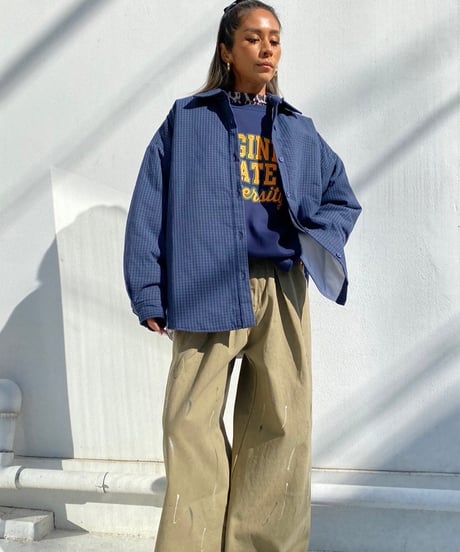 puffer shirt「gingham」#97125