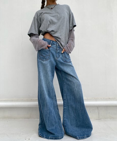 super flare denim「w pocket」#1162063