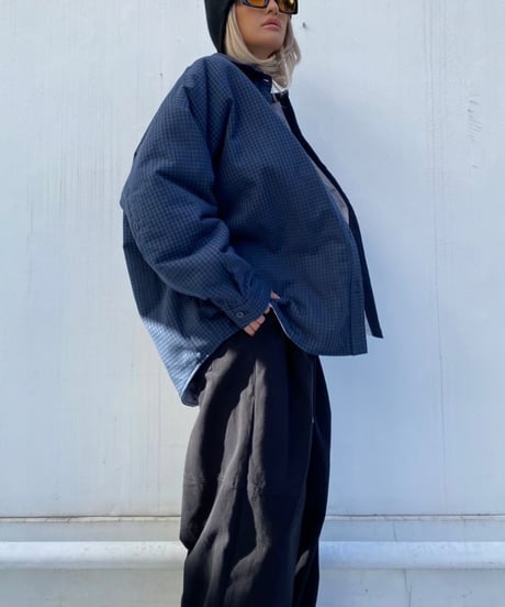 puffer shirt「gingham」#97125