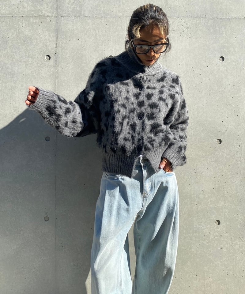 LEONARD ジップカーディガン アセテート 総柄 niko and ｜幾何ハート柄襟ZIPカーディガン | Rakuten