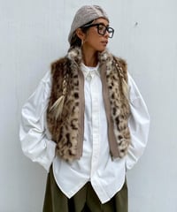 fur vest「fluffy leo」#1012510（リバーシブル）