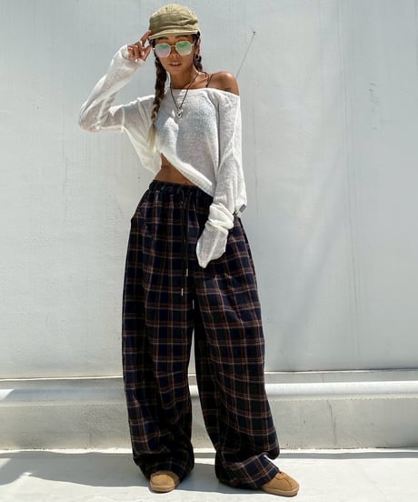 cropped sheer knit「layer me」#61530