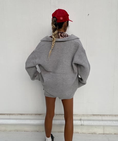knit set up「plunge neck」#710