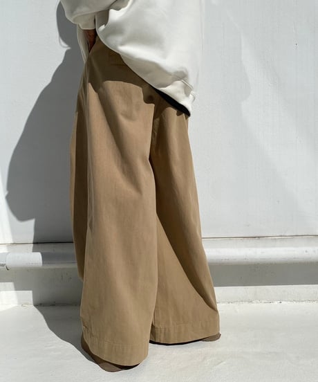 tuck wide pt 「belt waist」#6079